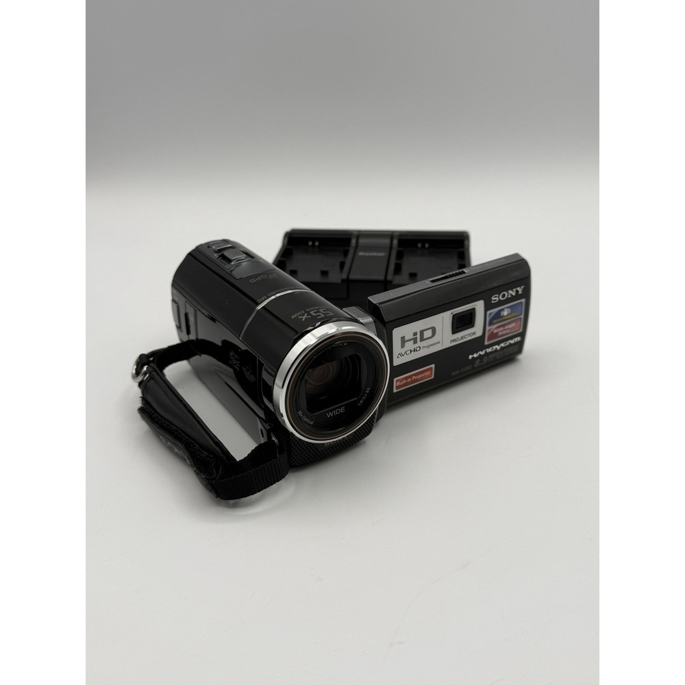 Sony Handycam HDR-PJ260V High Definition Camcorder 55x Zoom Battery + Charger